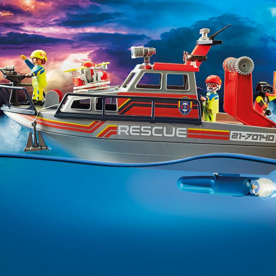 Playmobil  70140 Bateau général des sauveteurs en mer 
