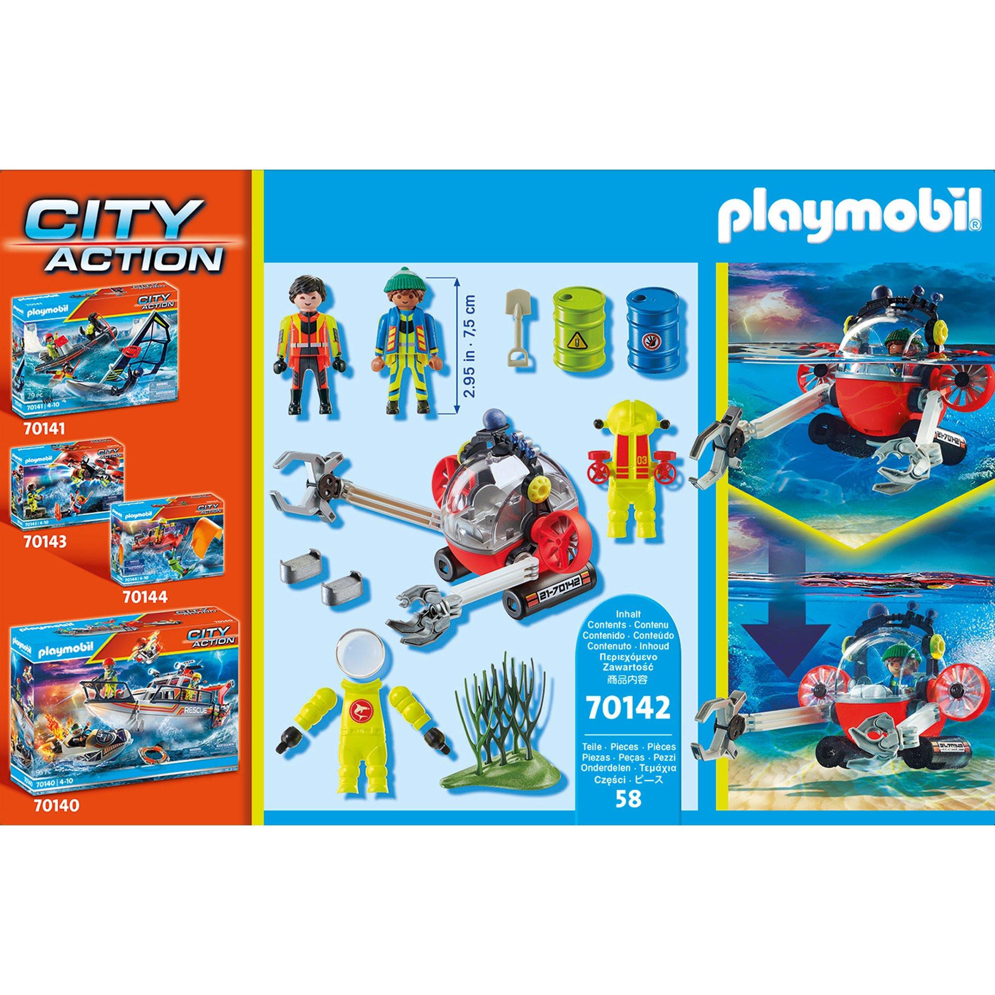 Playmobil  70142 Agents de fonds marins avec cloche de plongée 