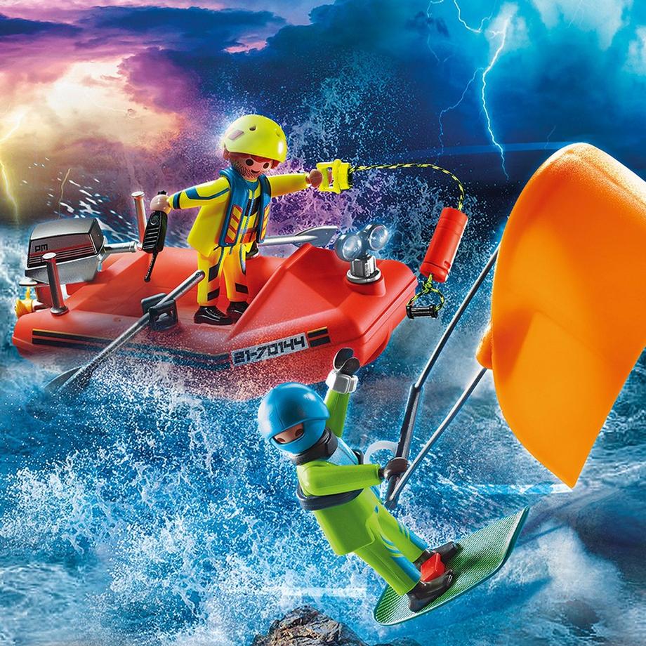 Playmobil  70144 Seenot, Kitesurfer-Rettung mit Boot 
