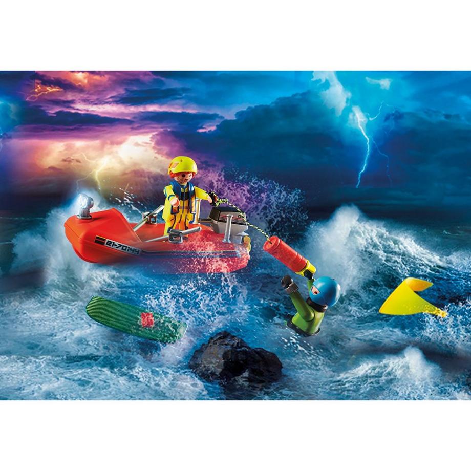 Playmobil  70144 Seenot, Kitesurfer-Rettung mit Boot 