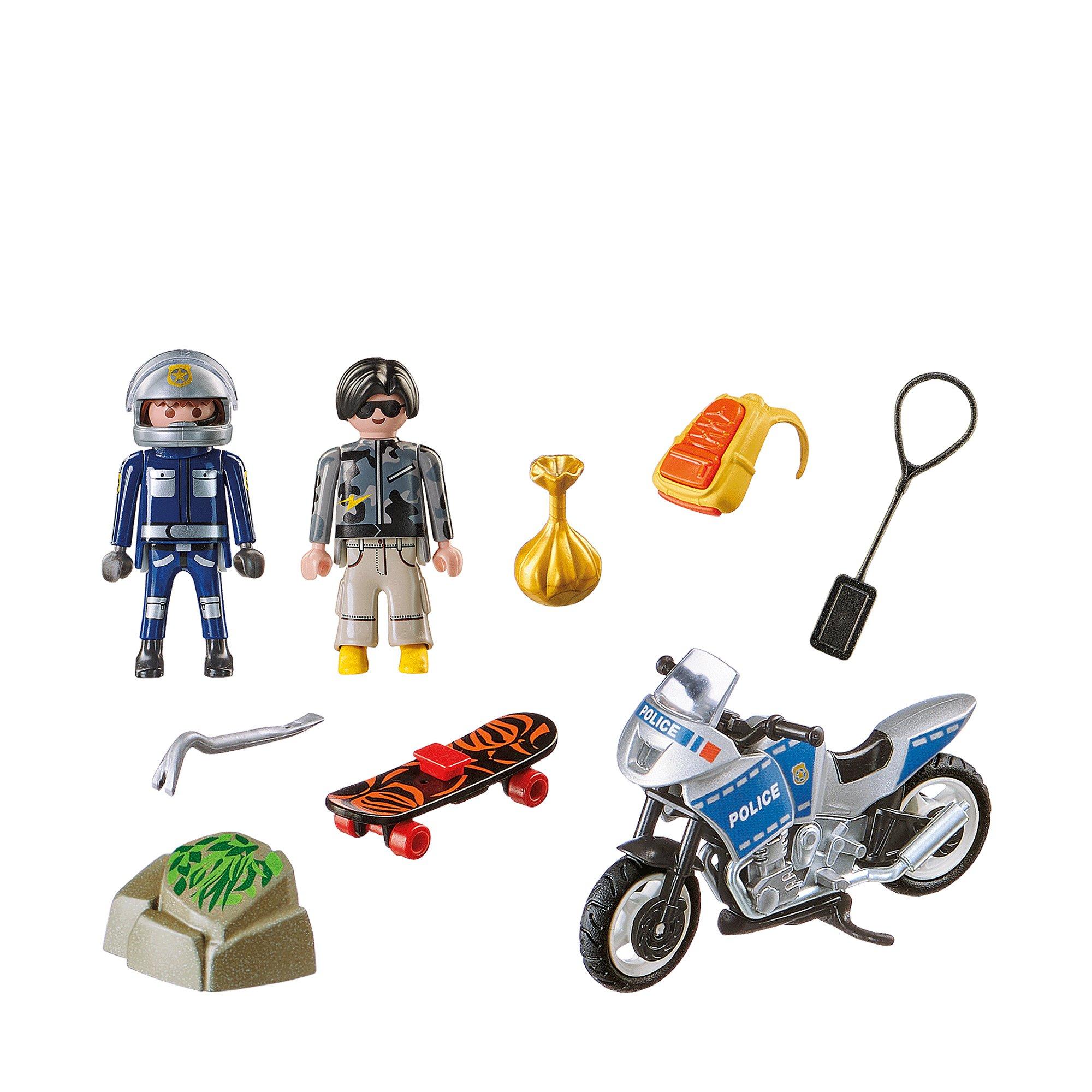 Playmobil  70502 Starter Pack Motard de police et voleur 