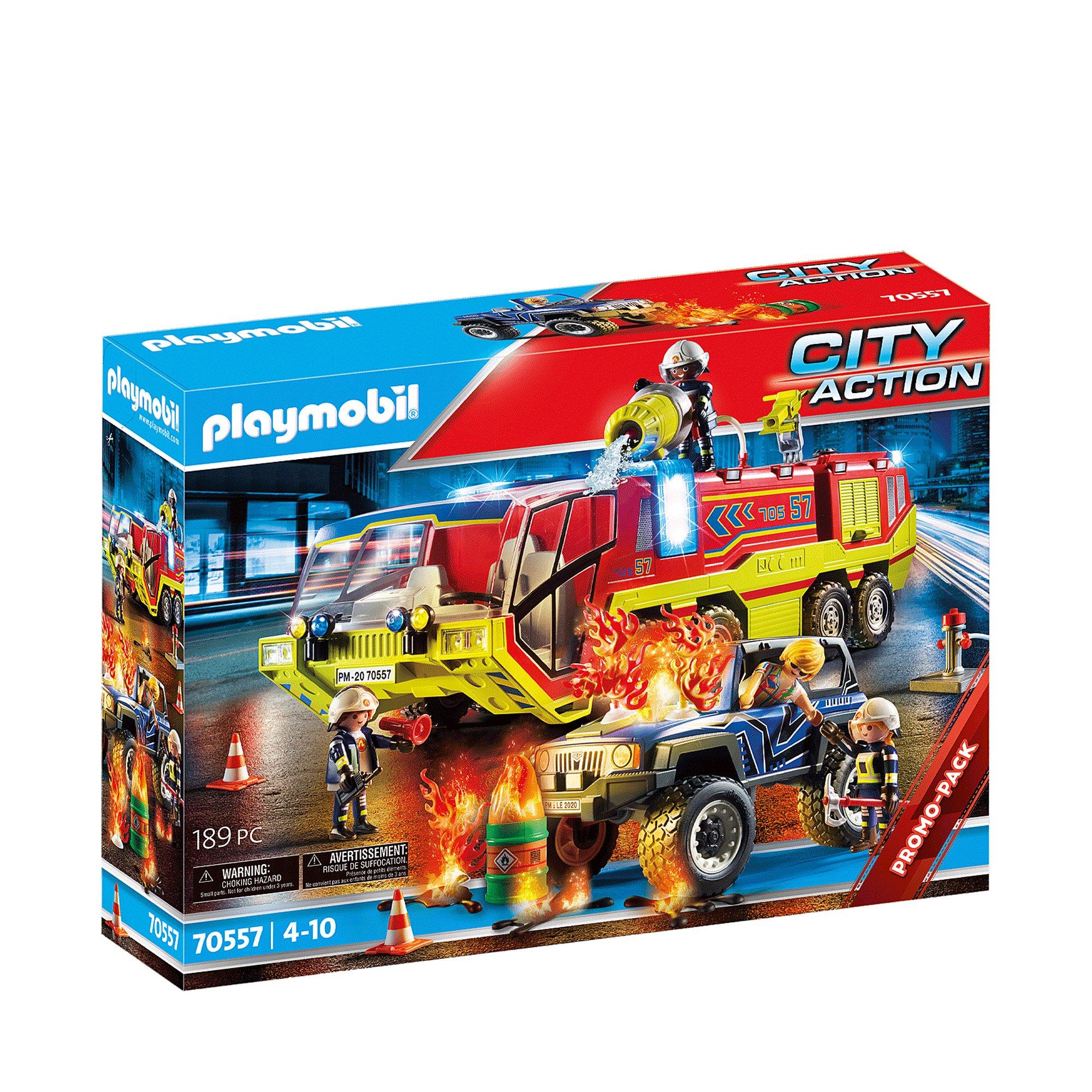 Image of Playmobil 70557 Feuerwehreinsatz mit Löschfahrzeug