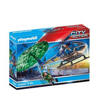 Playmobil  70569 Police Hélicoptère de police et parachutiste 