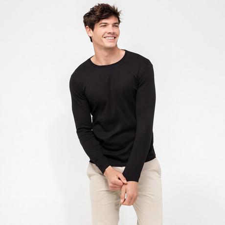 Manor Man Langarm T-Shirt Modern Fit  