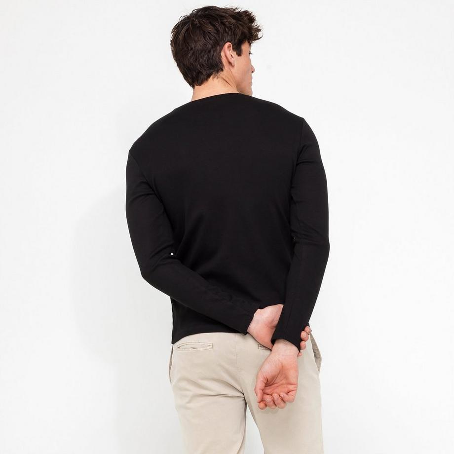 Manor Man T-shirt Manches Longues Modern Fit  