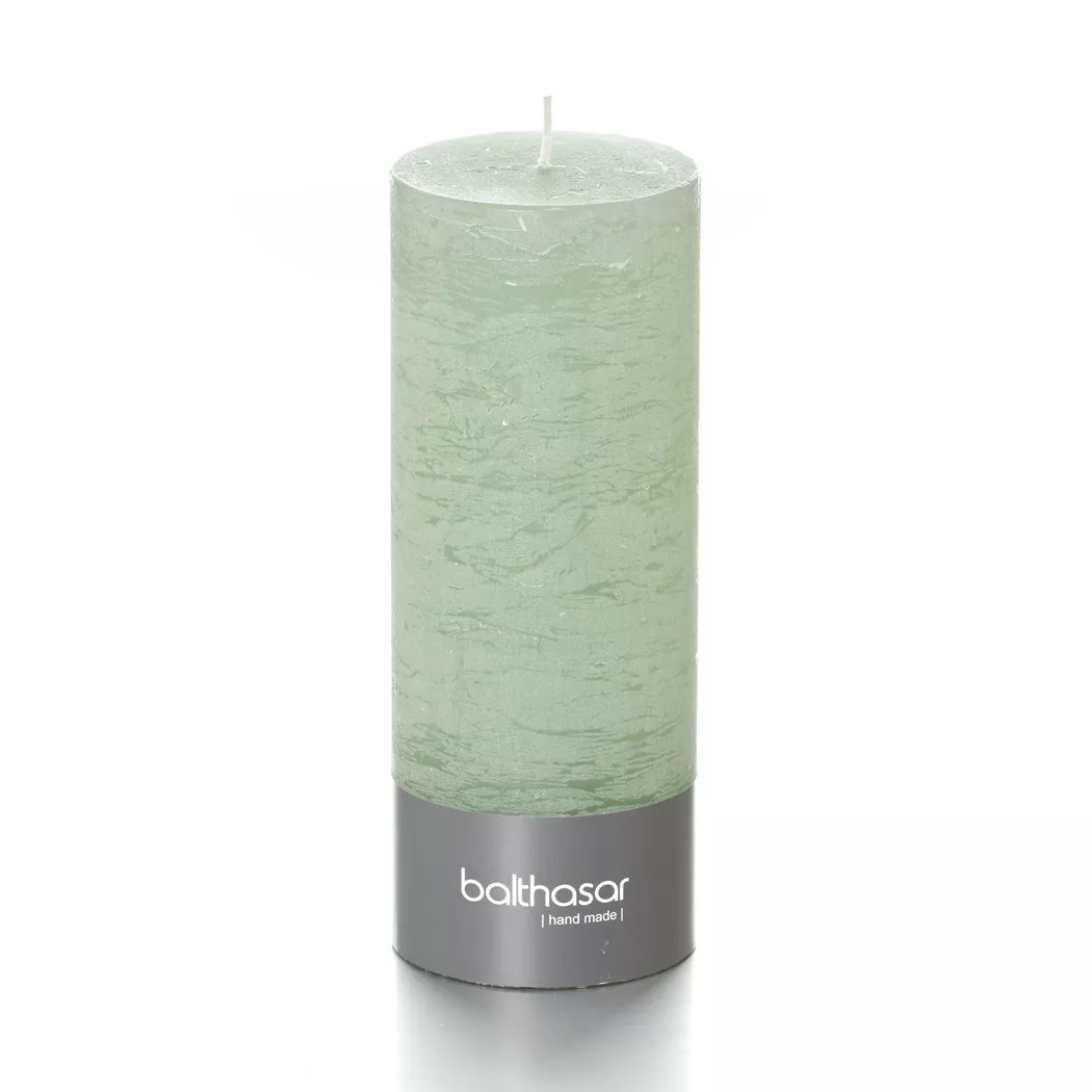 Balthasar Rustico Cylinder Candle 70x180mm Light Green