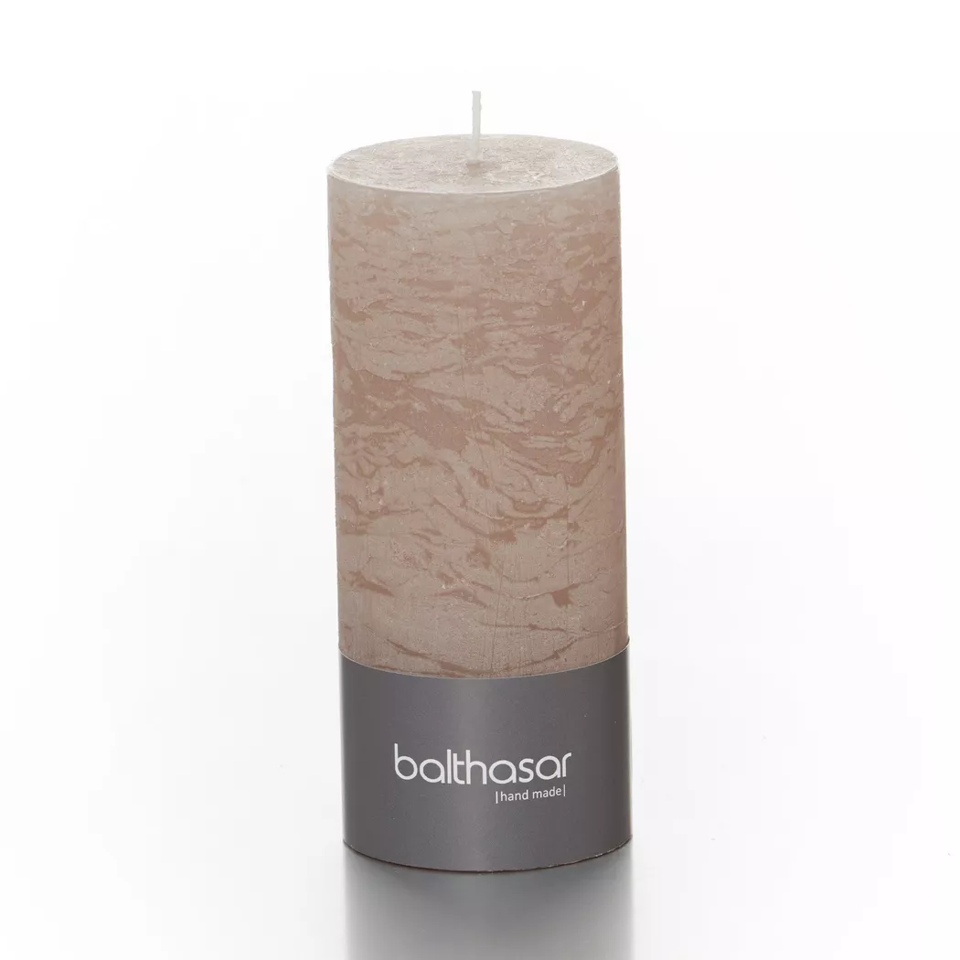 Balthasar - Zylinderkerze, 60X140MM, Taupe