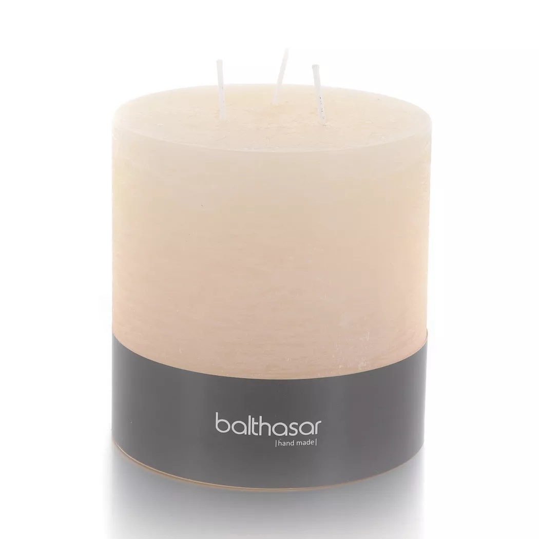 Balthasar - Zylinderkerze 3-Docht, 120X120MM, Ecru