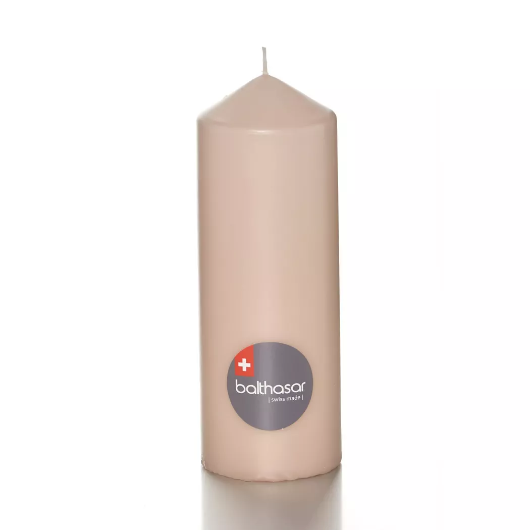 Balthasar - Zylinderkerze, 70X200MM, Taupe