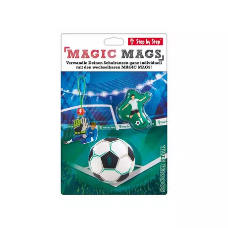 Step by Step Tornister Anhänger Set MAGIC MAGS, Soccer Star Multicolor
