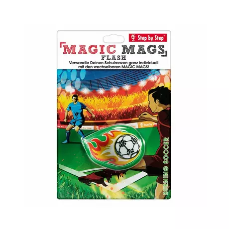 Step by Step Tornister Anhänger Set MAGIC MAGS FLASH, Burning Soccer Multicolor