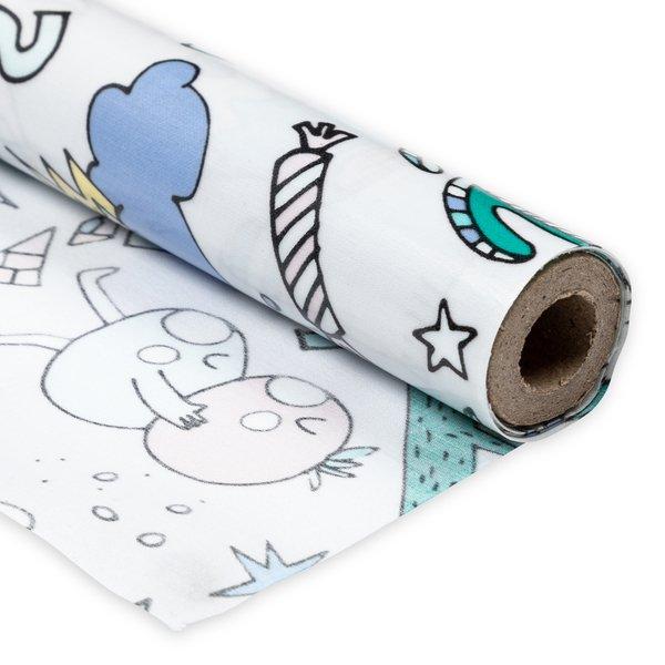 RICO-Design Tissu en coton Fleurs éparpillées grand 