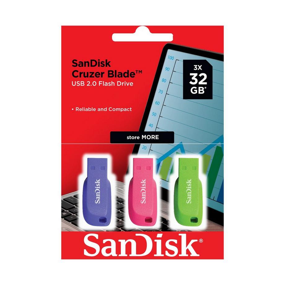 SanDisk Cruzer Blade (3-Pack) USB-Stick 2.0 