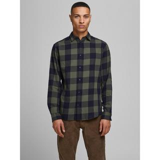 JACK & JONES Egingham Twill Langarm Kariertes Hemd  