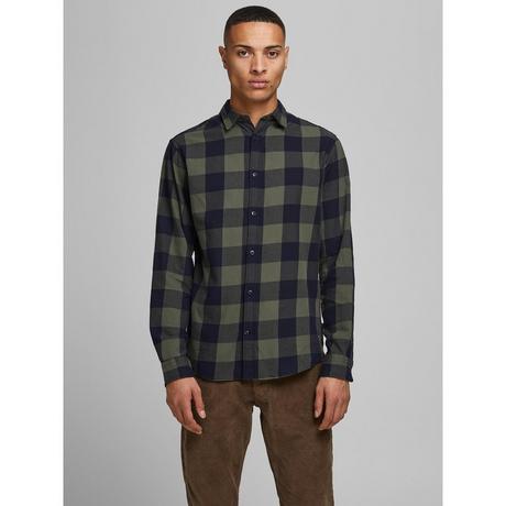 JACK & JONES Egingham Twill Langarm Kariertes Hemd  