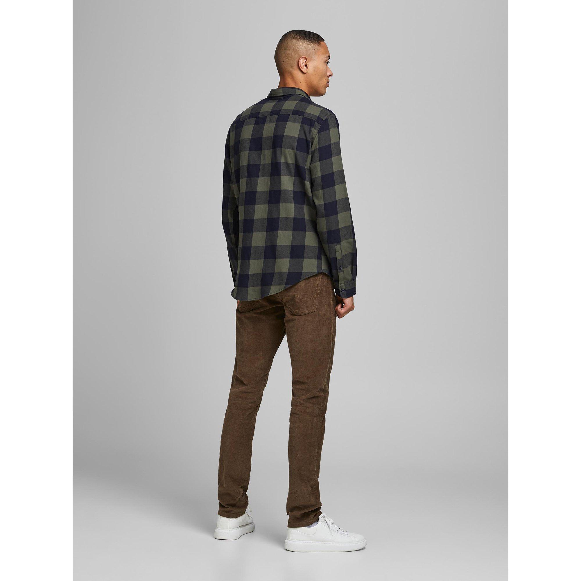 JACK & JONES Egingham Twill Langarm Kariertes Hemd  