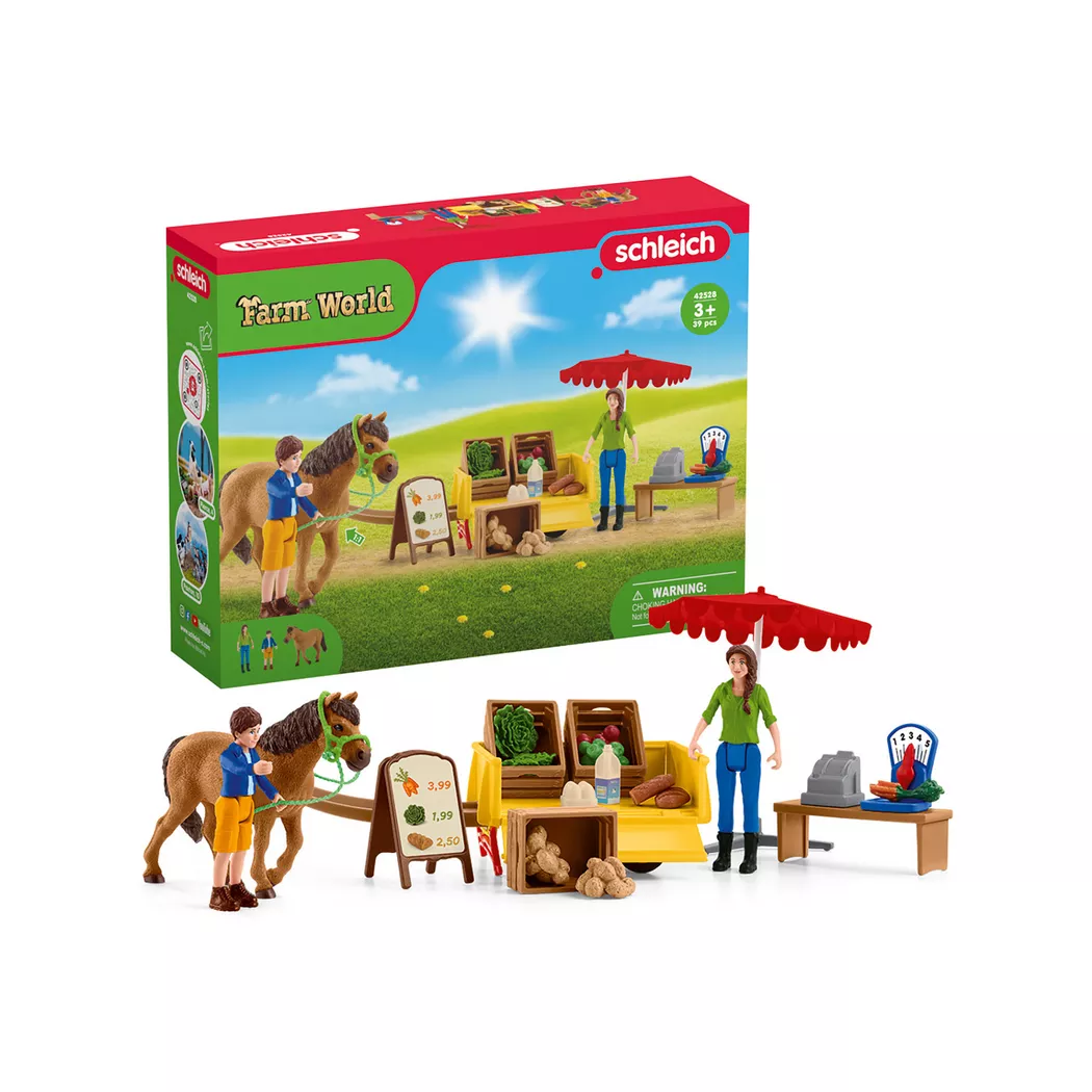 Schleich - 42528 Mobiler Farm Stand, Multicolor