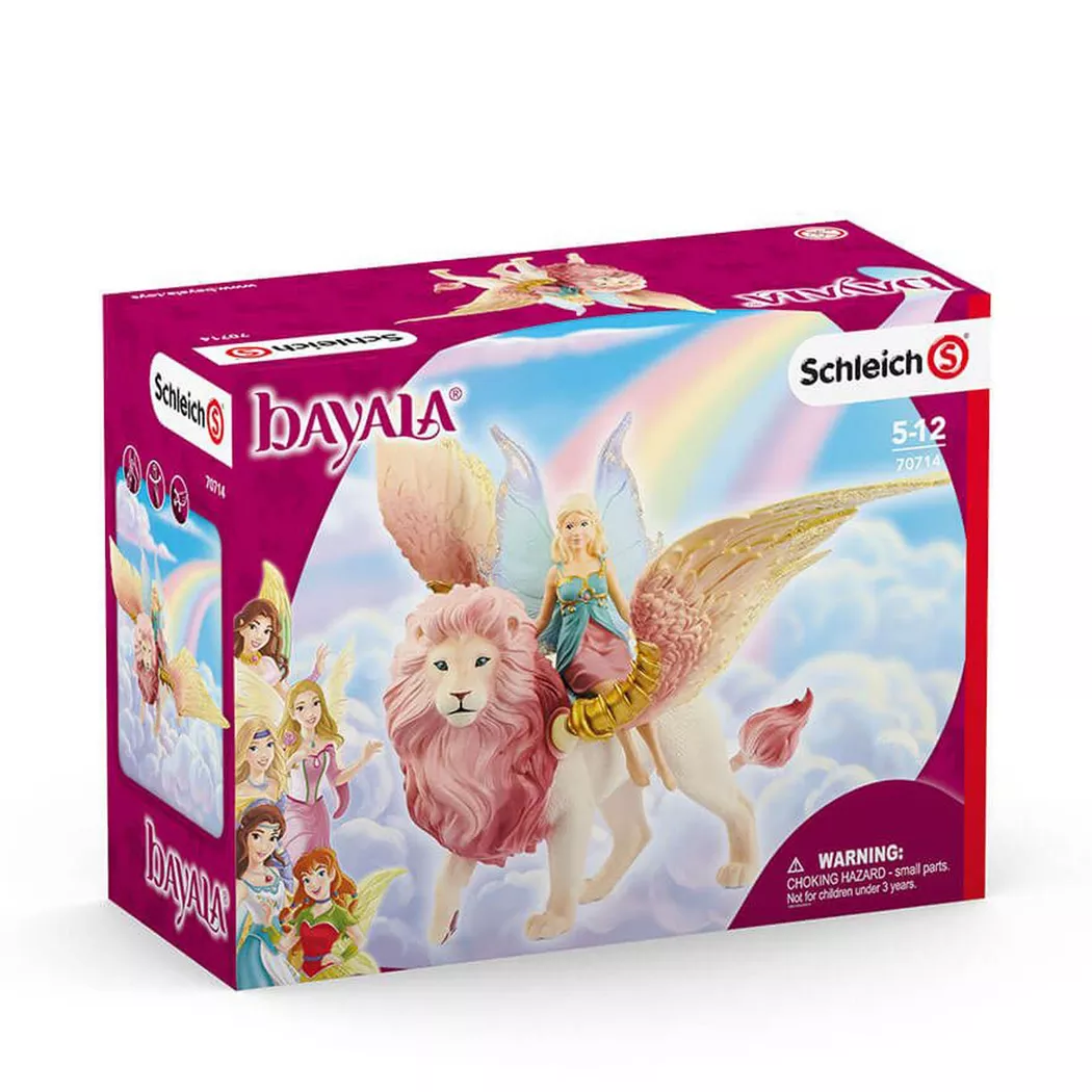 Schleich - 70714 Elfe auf geflügeltem Löwe, Multicolor
