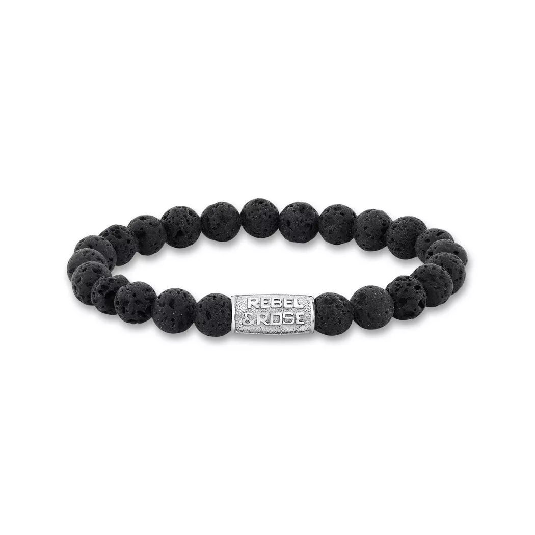 Rebel & Rose - Armband, Stones Only, L, Black