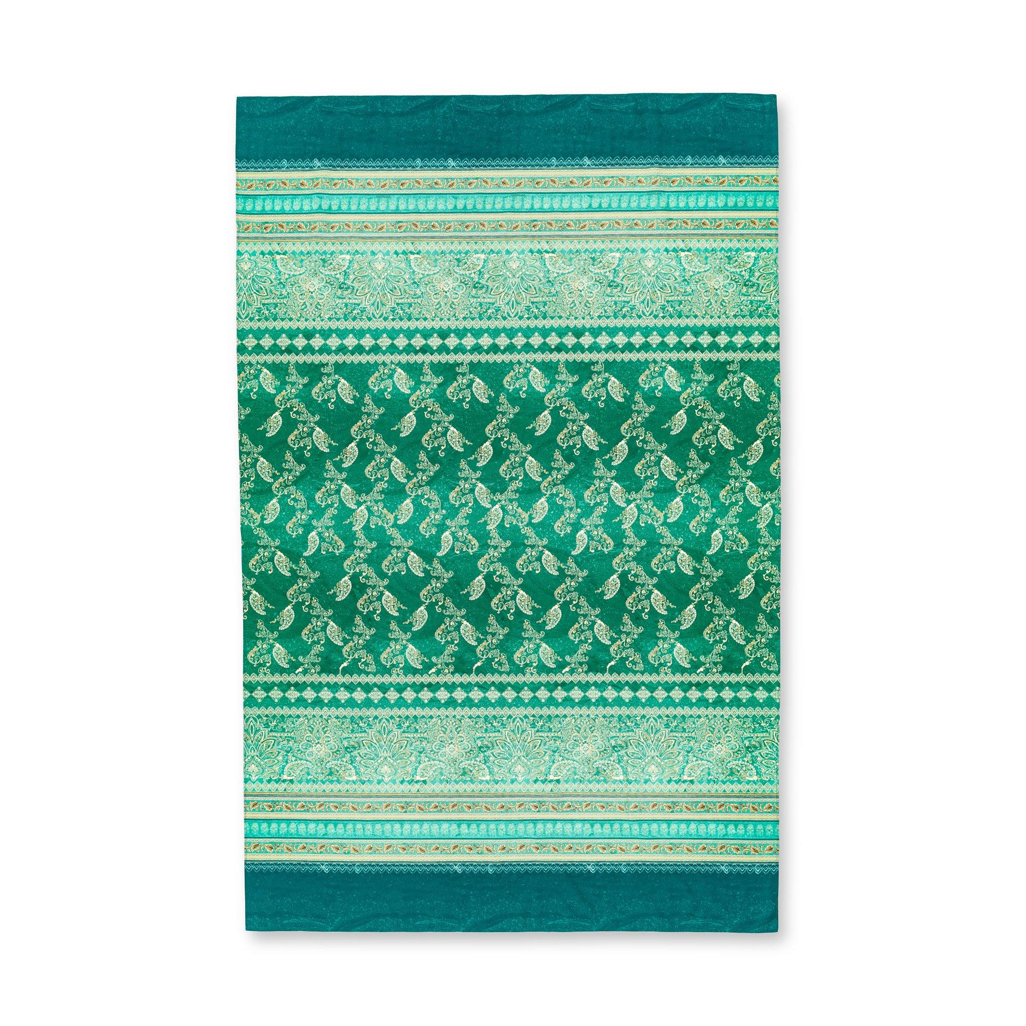 Bassetti Einrichtungsfoulard Tosca - 350x270cm - 100% Baumwolle - Grau Mit Buntem Design - Kaschmir Muster