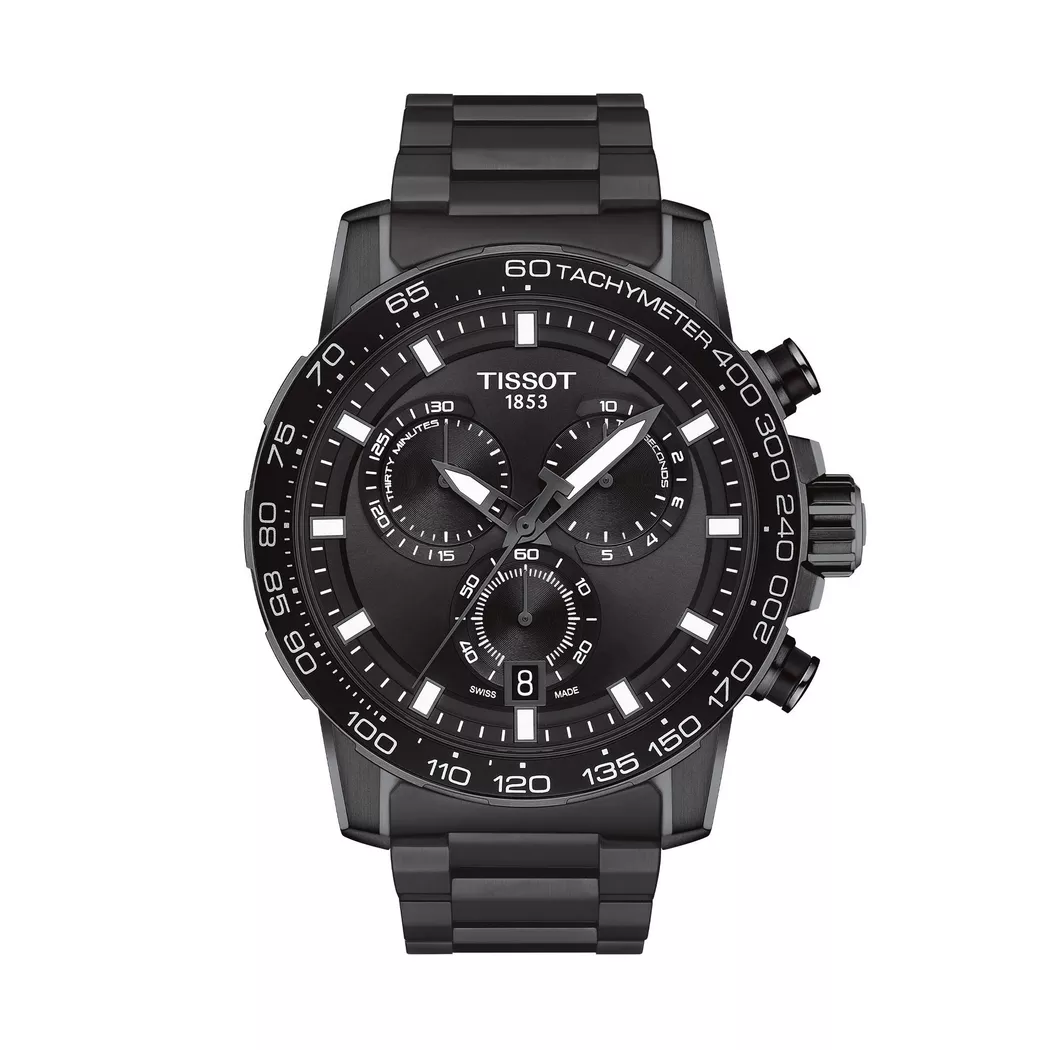 Tissot Supersport Chrono Black Dial Stainless Steel Men's Watch T125.617.33.051.00 black  male