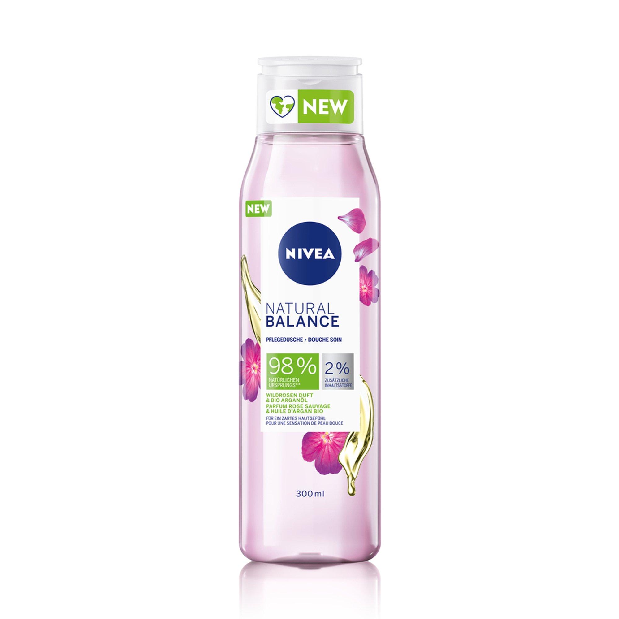 Image of NIVEA Pflegedusche Natural Balance Wildrosen Duft & Bio Arganöl - 300ml