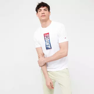 TOMMY JEANS T-Shirt TJM Vertical Front L Weiss 1