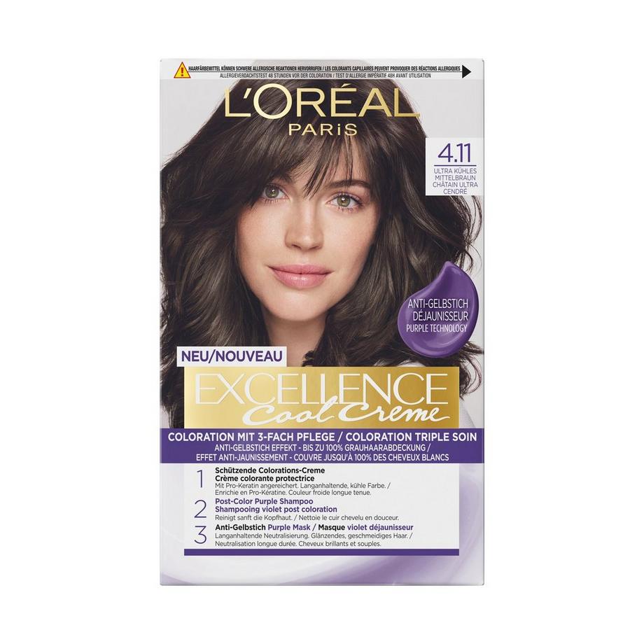 L'Oréal Paris Cool Crème Helbraun Cool Crème 4.11 Ultra Kühles Mittelbraun 