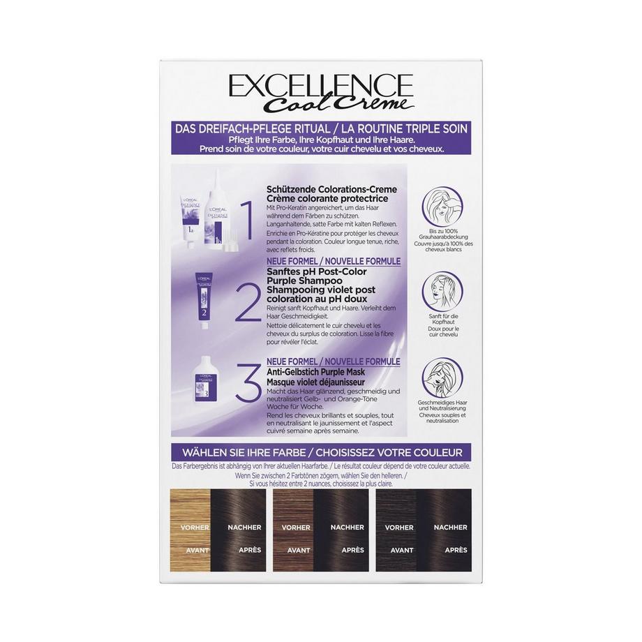 L'Oréal Paris Cool Crème Helbraun Cool Crème 4.11 Ultra Kühles Mittelbraun 