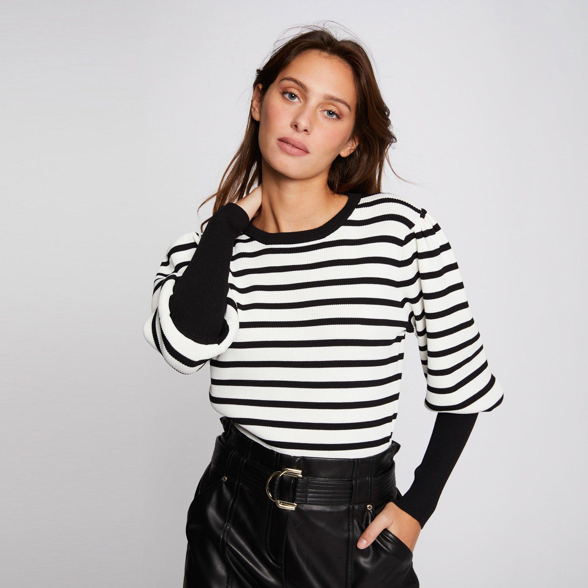 Morgan LONG-SLEEVED V-NECK - Pullover - noir