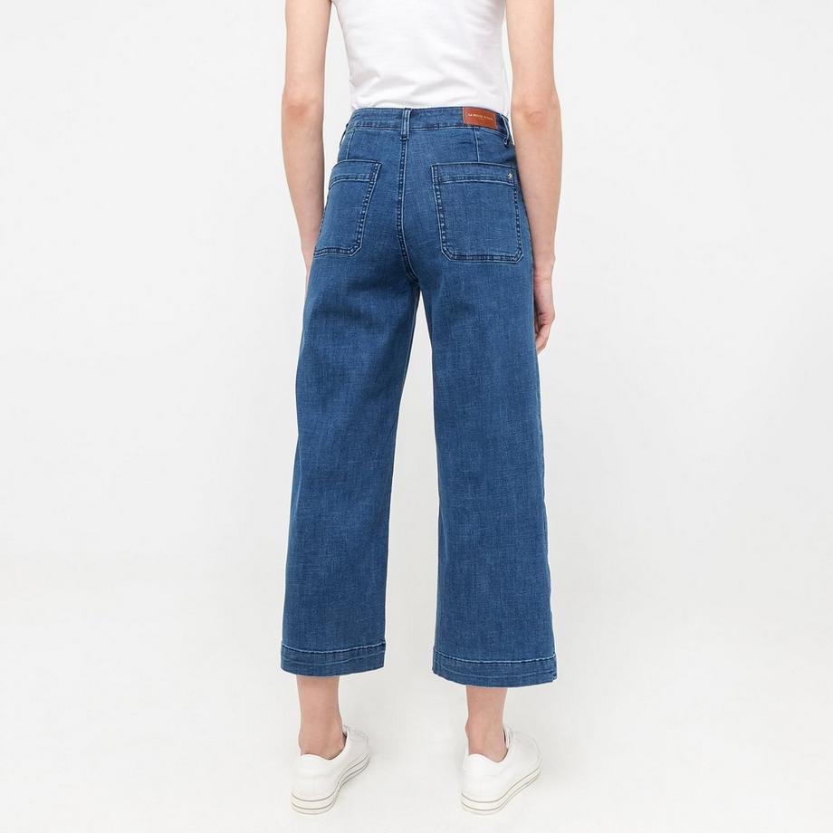 La Petite Etoile Wide Leg High Rise 7/8 Länge Jeans  