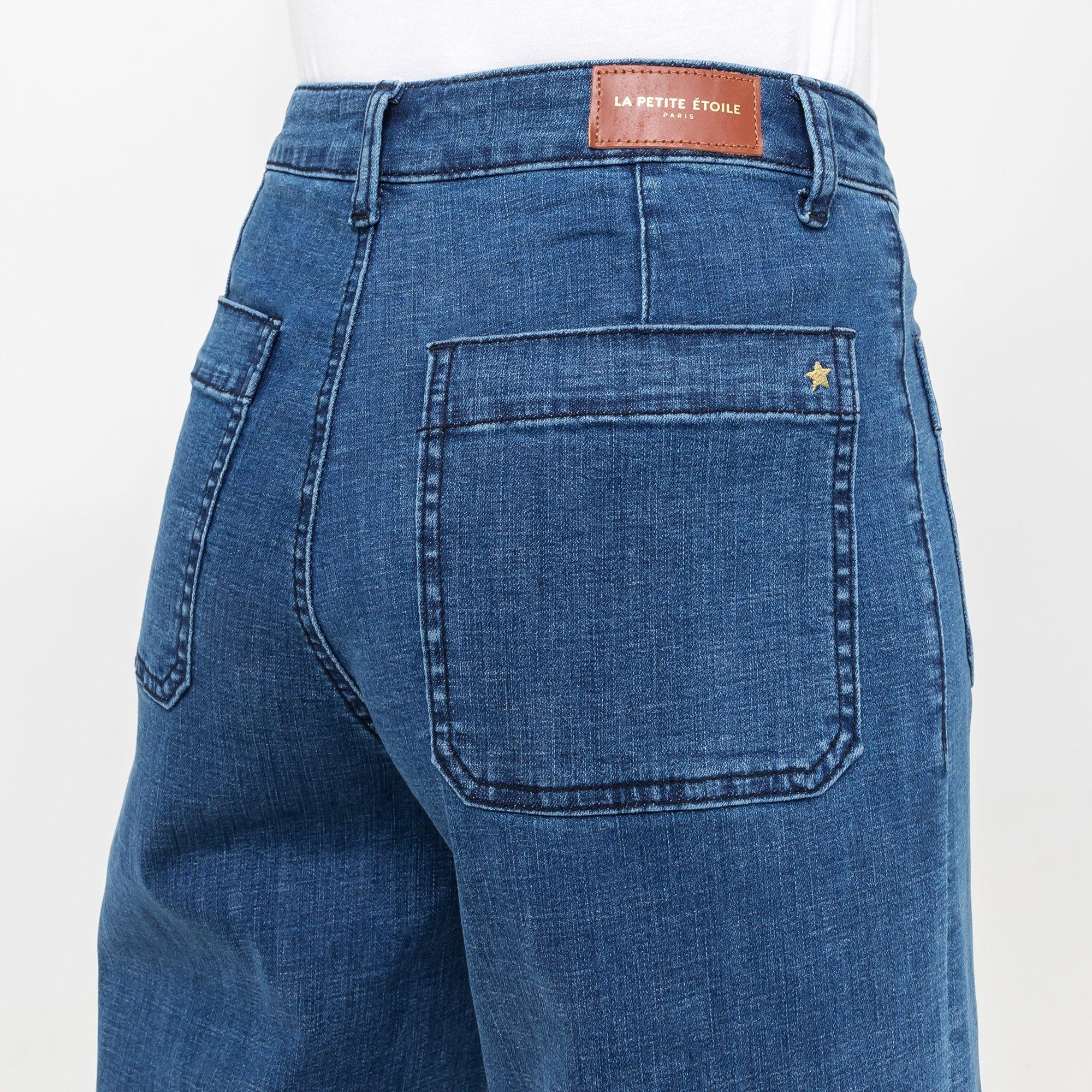 La Petite Etoile Wide Leg High Rise Lunghezza 7/8 Jeans  