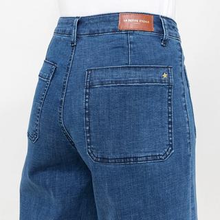 La Petite Etoile Wide Leg High Rise Longueur 7/8 Jeans  