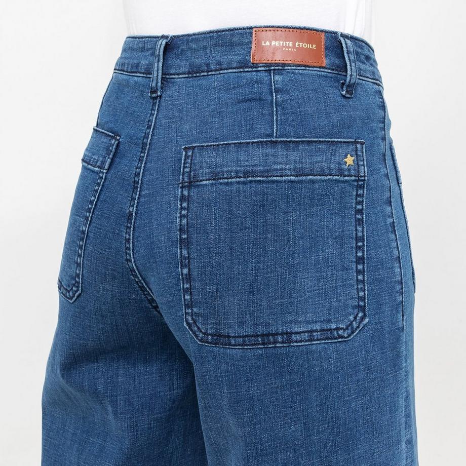 La Petite Etoile Wide Leg High Rise 7/8 Länge Jeans  