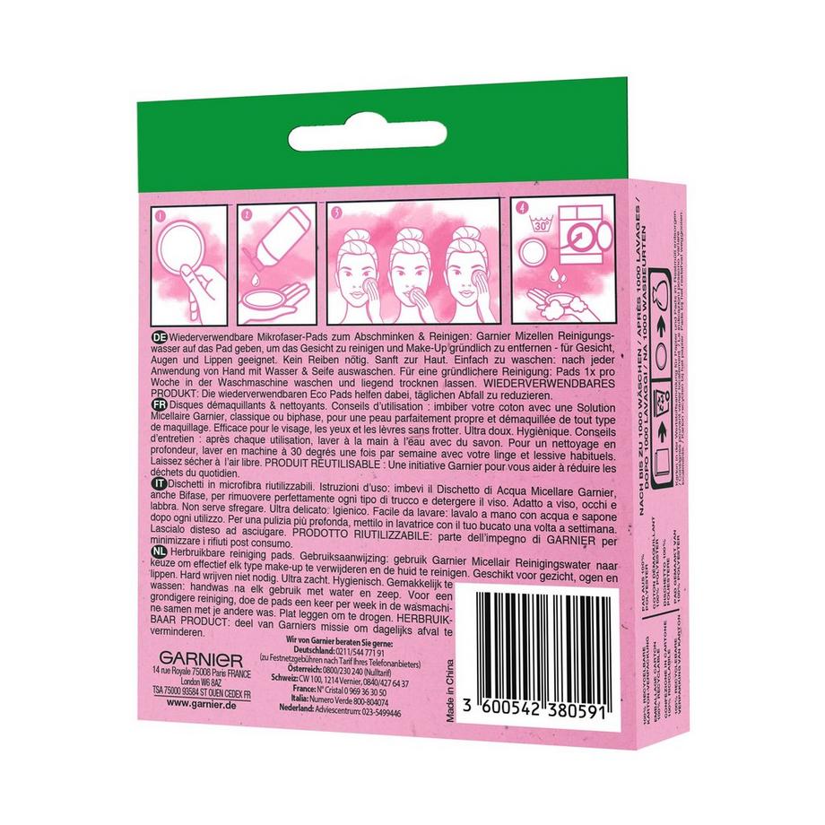 GARNIER Micellar Skinactive Micellar Wiederverwendbare Eco Pads 