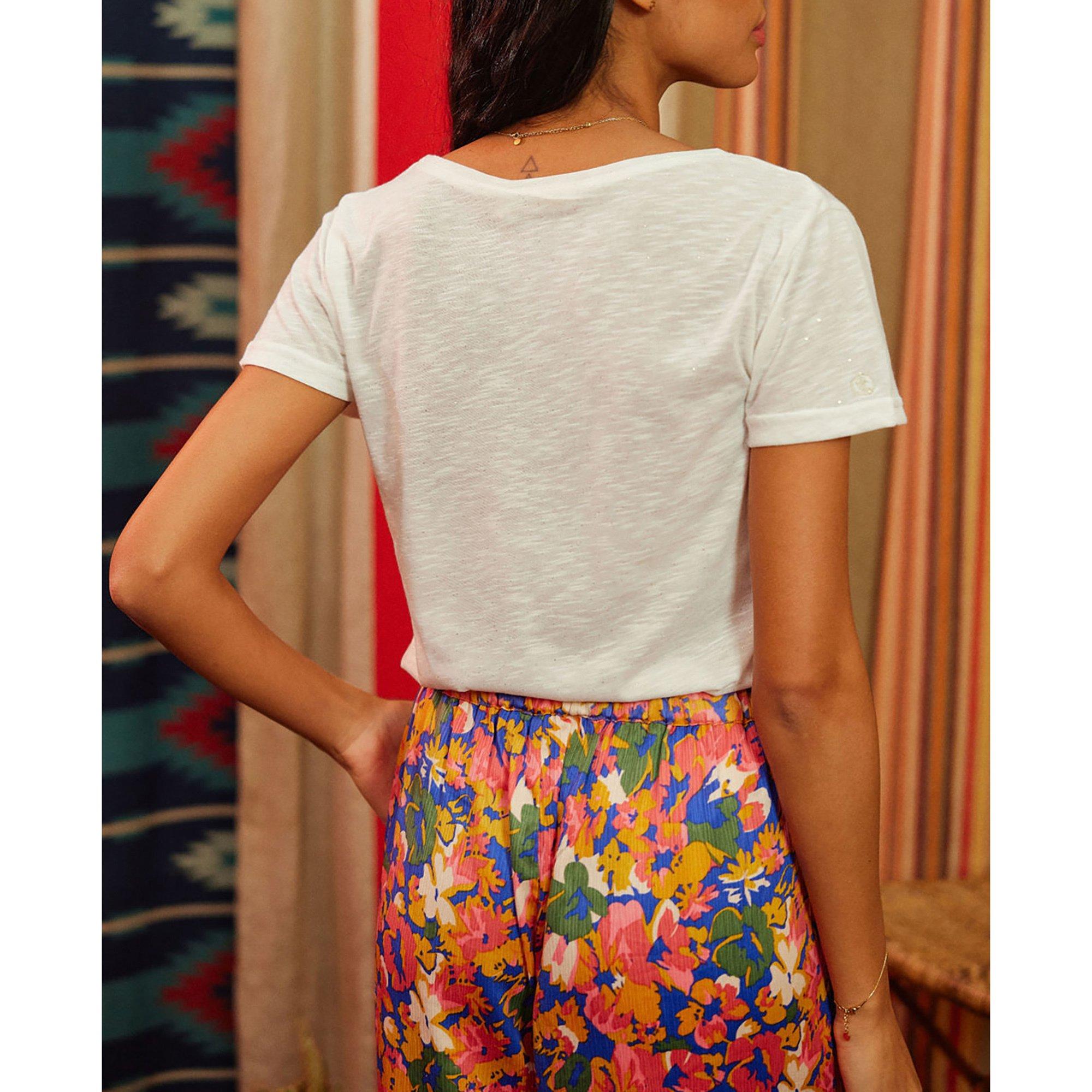 La Petite Etoile Elvie Col V Manches Courtes T-Shirt  