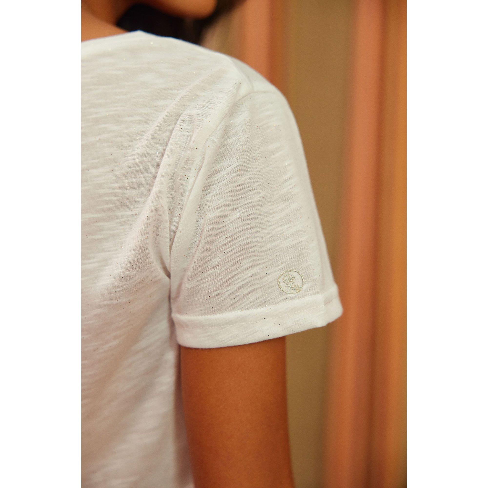 La Petite Etoile Elvie Col V Manches Courtes T-Shirt  