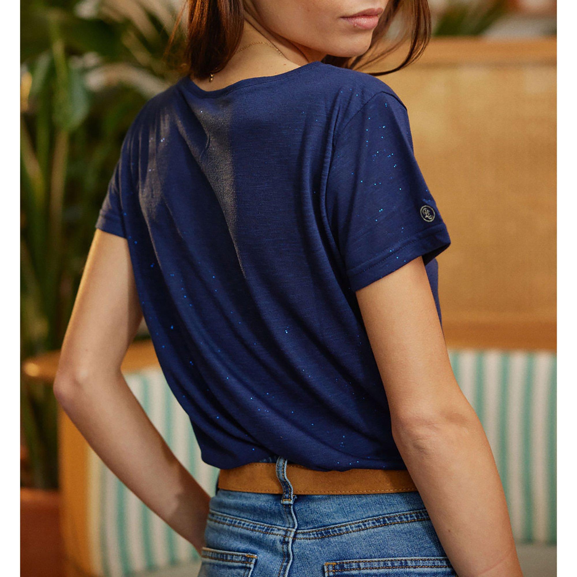 La Petite Etoile Elvie Col V Manches Courtes T-Shirt  