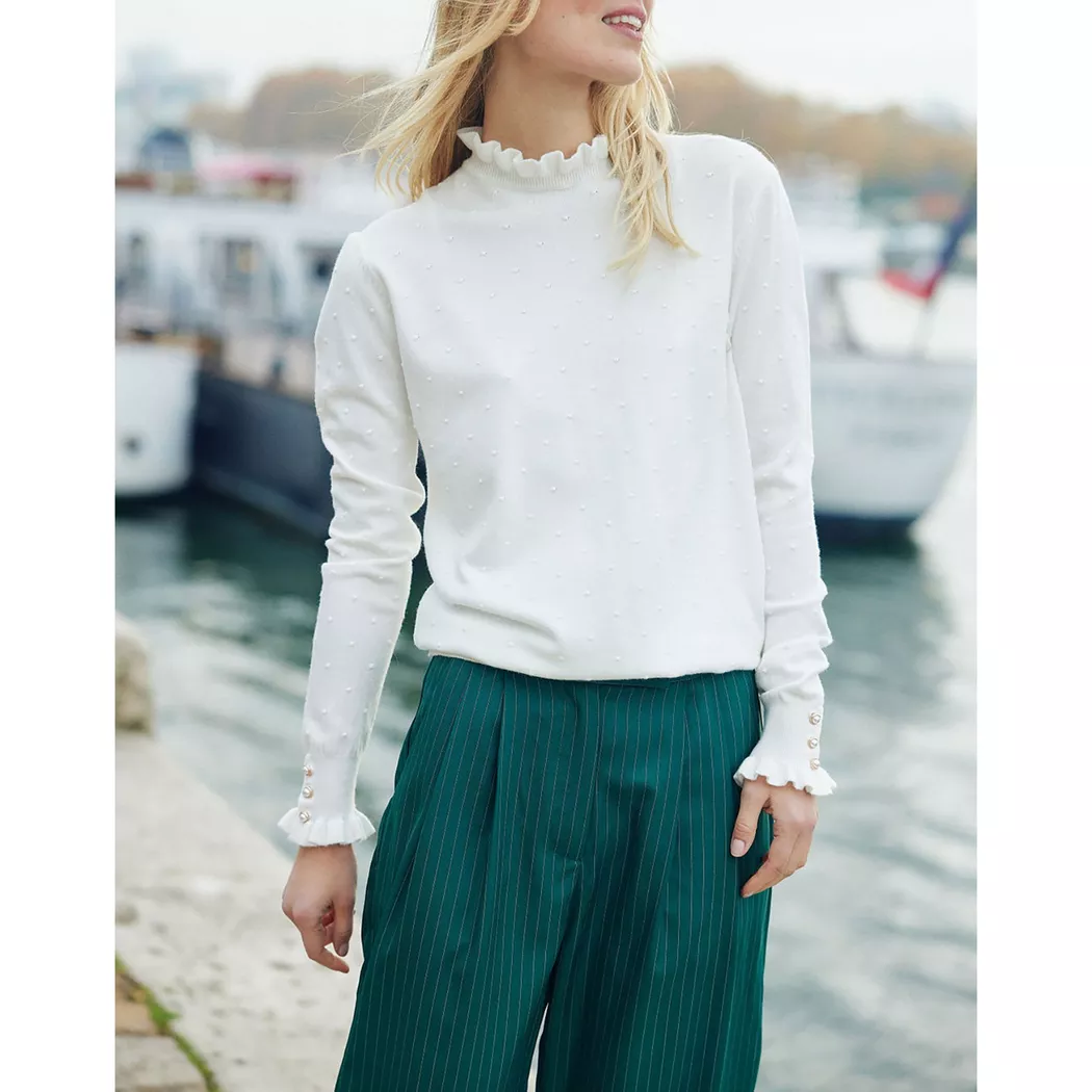 La Petite Etoile - Pullover, für Damen, Ecru, Größe S 3