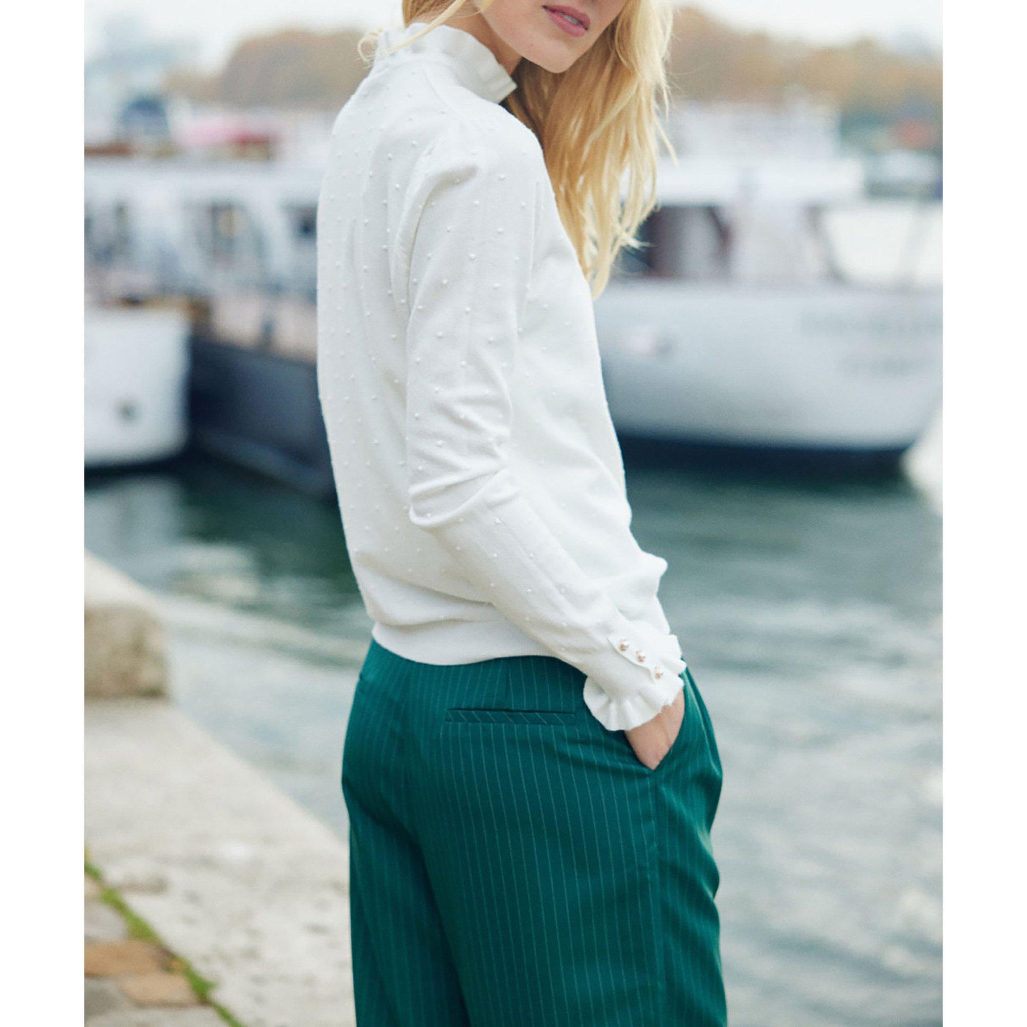 La Petite Etoile Solferinos Pullover mit Rüschenkragen  