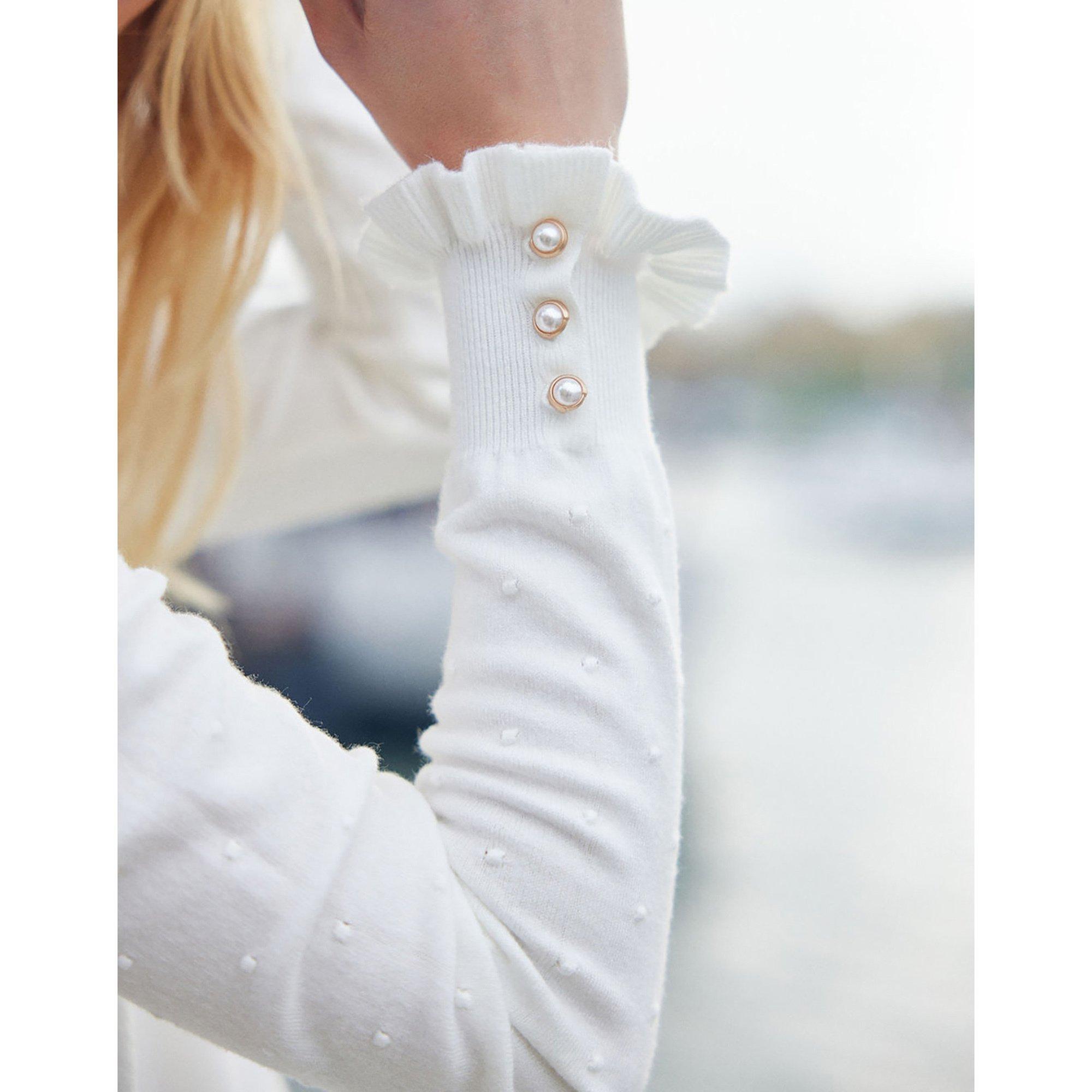 La Petite Etoile Solferinos Pullover mit Rüschenkragen  