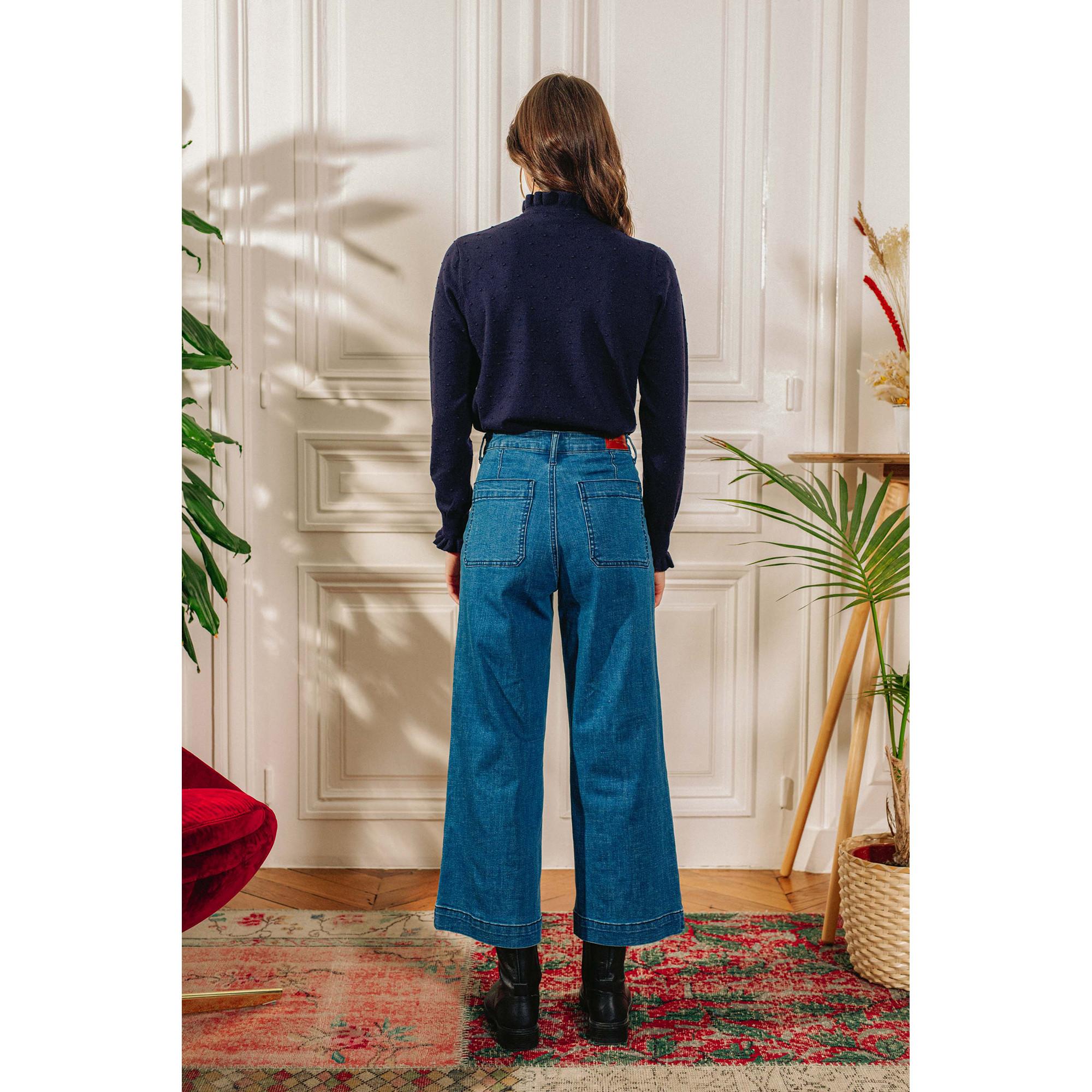 La Petite Etoile Solferinos Pullover mit Rüschenkragen  