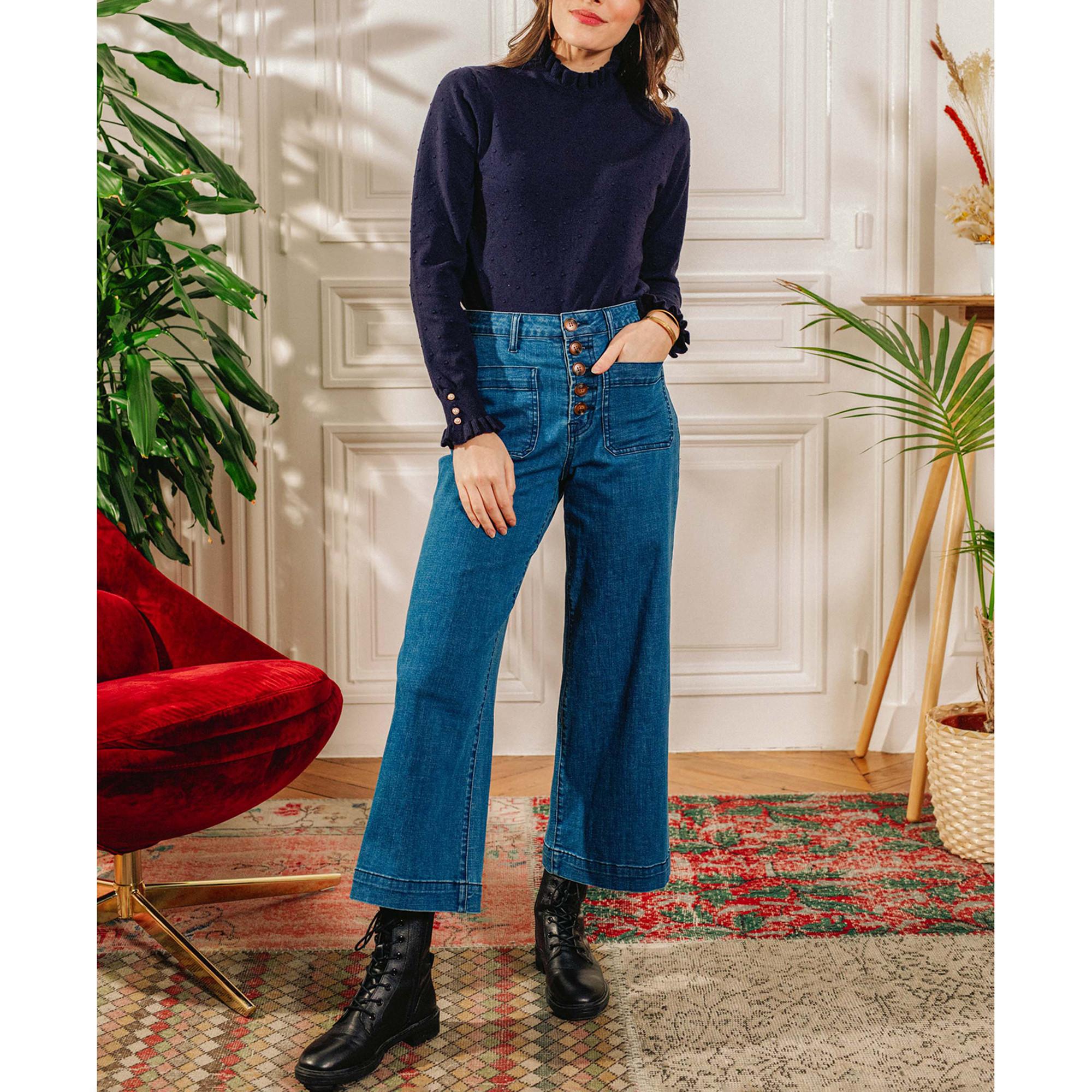 La Petite Etoile Solferinos Pullover mit Rüschenkragen  