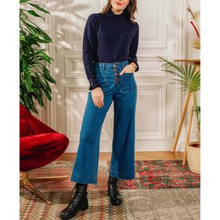 La Petite Etoile Solferinos Pullover mit Rüschenkragen  