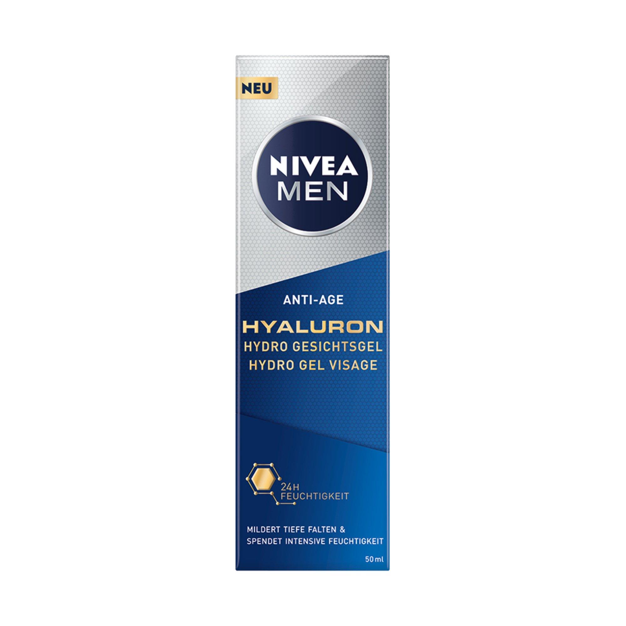 NIVEA Men Anti-Age Hyaluron Gesichtsgel Hydro Gel Visage Anti-Age Hyaluron 