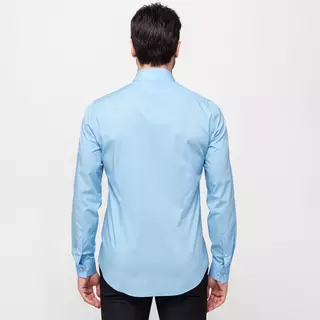 CALVIN KLEIN Hemden Chemise à manches longues POPLIN STRETCH SLIM SHIRT Bleu Clair