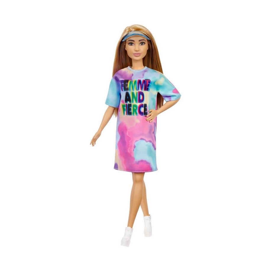 Barbie  Poupée Fashionistas en robe Tie Dye 