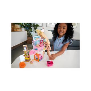 Barbie  Haustier-Salon Spielset mit Puppe, Anziehpuppe mit Zubehör 