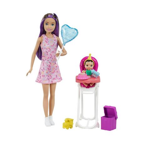 Barbie  Skipper Babysitter Puppe, Geburtstag-Spielset mit Farbwechsel 