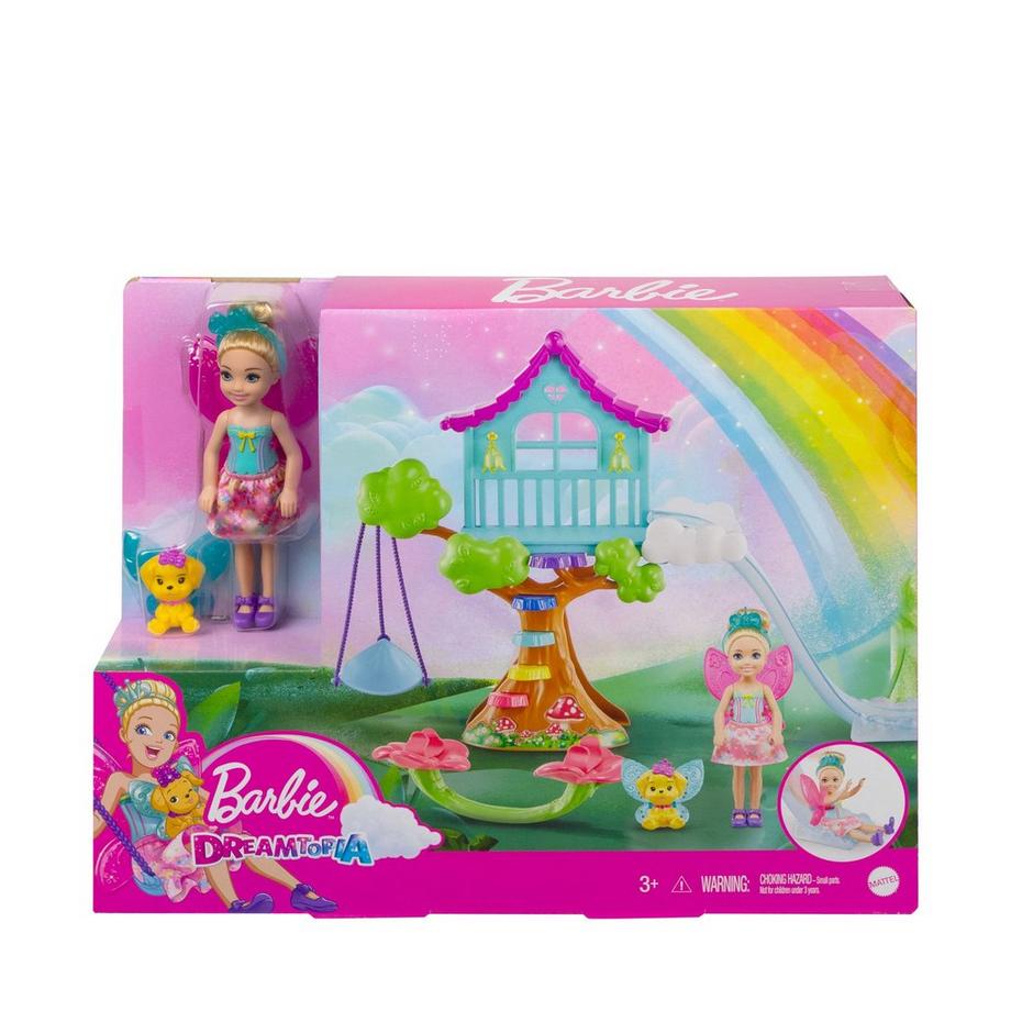 Barbie  Chelsea Dreamtopia Regenbogen-Schaukel-Spielset mit Puppe 